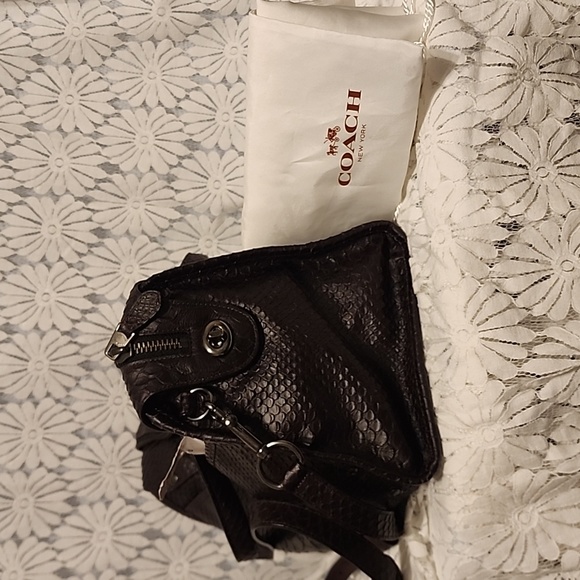 Coach satchel with strap python rhyder in Oxblood - Picture 2 of 8